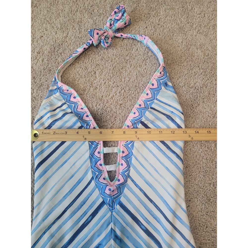 Lilly Pulitzer Loraline One Piece Swimsuit 6 Seaside Vibes Stripe EUC - Picture 9 of 14
